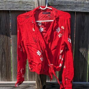 Abercrombie and Fitch wrap front top